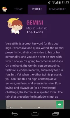 Horoscope android App screenshot 1