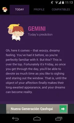 Horoscope android App screenshot 2